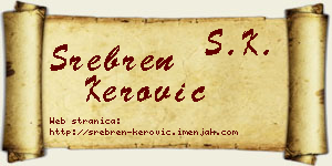 Srebren Kerović vizit kartica